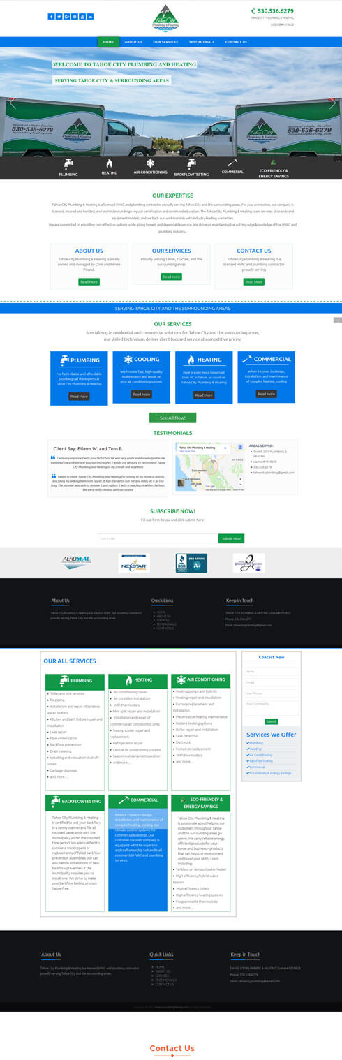 plumbing affordable web design for small business by webtady expert web designer