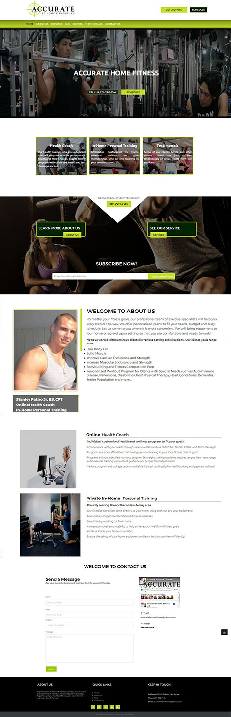  Accurate Home Fitness Website Design 